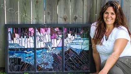 MichellesPieces's tweet image. Memorial window inspired by an oil painting by my Grandpa #MyArtingTherapy #MichellesPieces #Arting #Mosaic #ArtingatHomeWorkshop