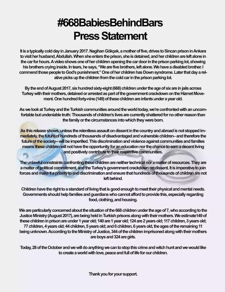Magduriyet_Tr's tweet photo. #668Babies
#668Bebek 
Press Statement&amp;Basın Bildirisi
English&amp;Türkçe 
#Turkey 
@KenRoth @gergerliogluof 
@esinclairwebb @amnesty https://t.co/OqviNdnQQR