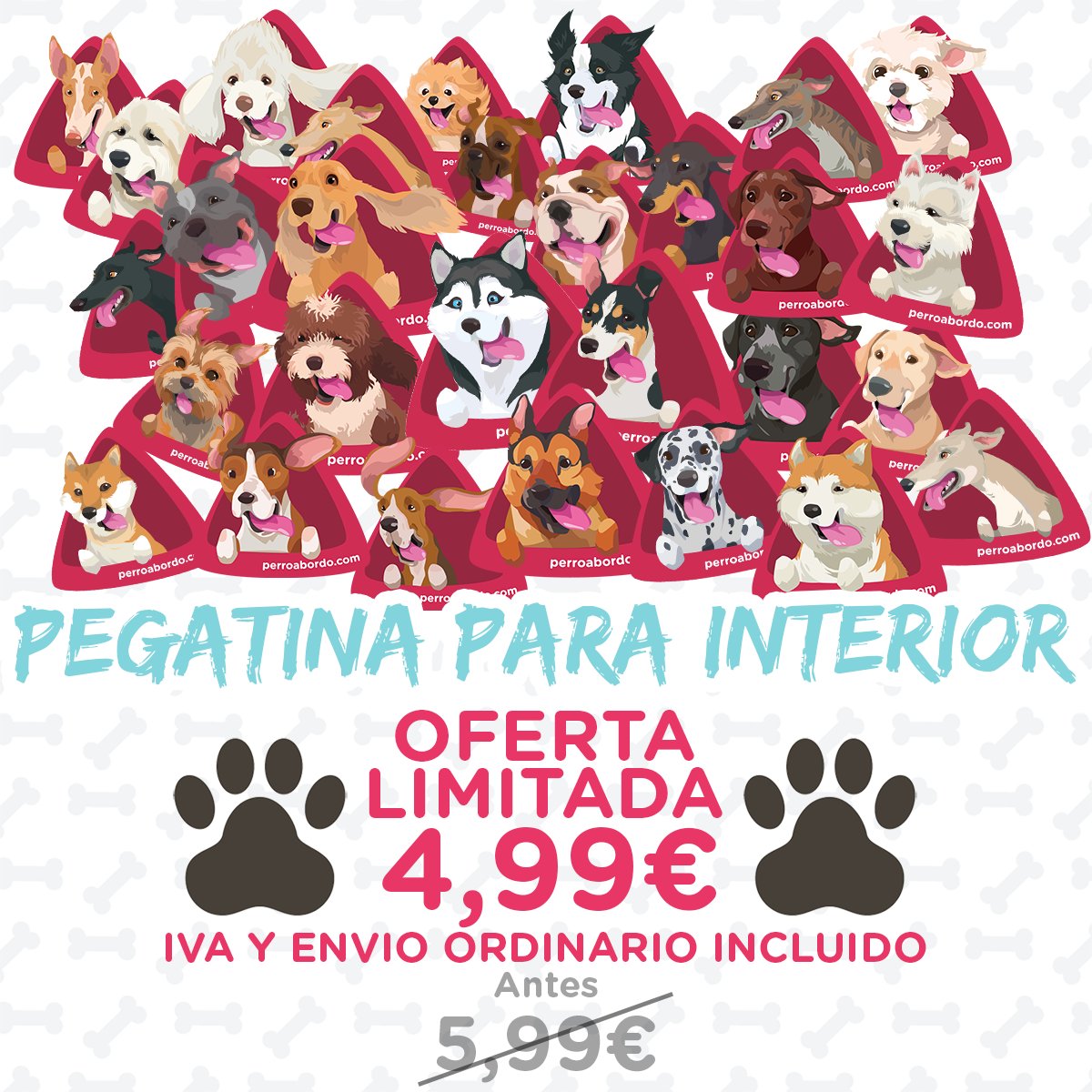 💥OFERTA HASTA FINAL DE MES💥 Hasta final de mes nuestras pegatinas de interior disponen de un 17% de descuento quedándose en 4,99€ !! #oferta