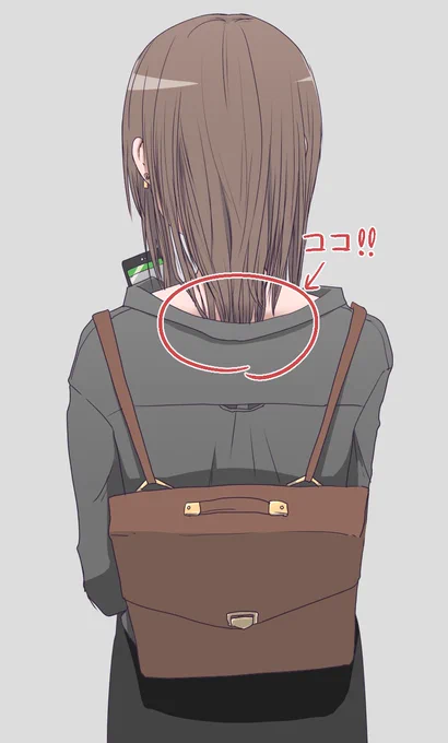 髪がさあ…服の中に入っちゃってるのってさあ…アレだよね…熱いよね…分かるかな… 