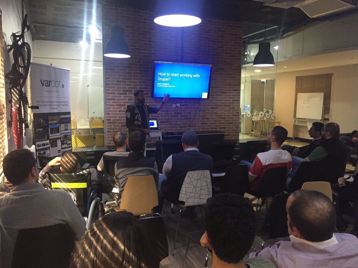 Umniah's tweet photo. #Drupal meetup with @vardot at TheTankJO for web developers, technology enthusiasts, and stakeholders in Jordan
#DrupalMeetup #DrupalJo https://t.co/nbfap1R8BG