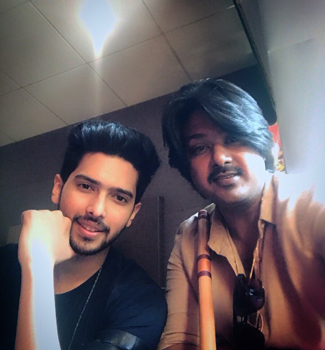 Parasnathflute's tweet photo. Getting ready for #mtv #unplugged2017 with @AmaalMallik @ArmaanMalik22 !! It’s gonna be rocking..#parasnathflutemusic https://t.co/VH38QAYMXO