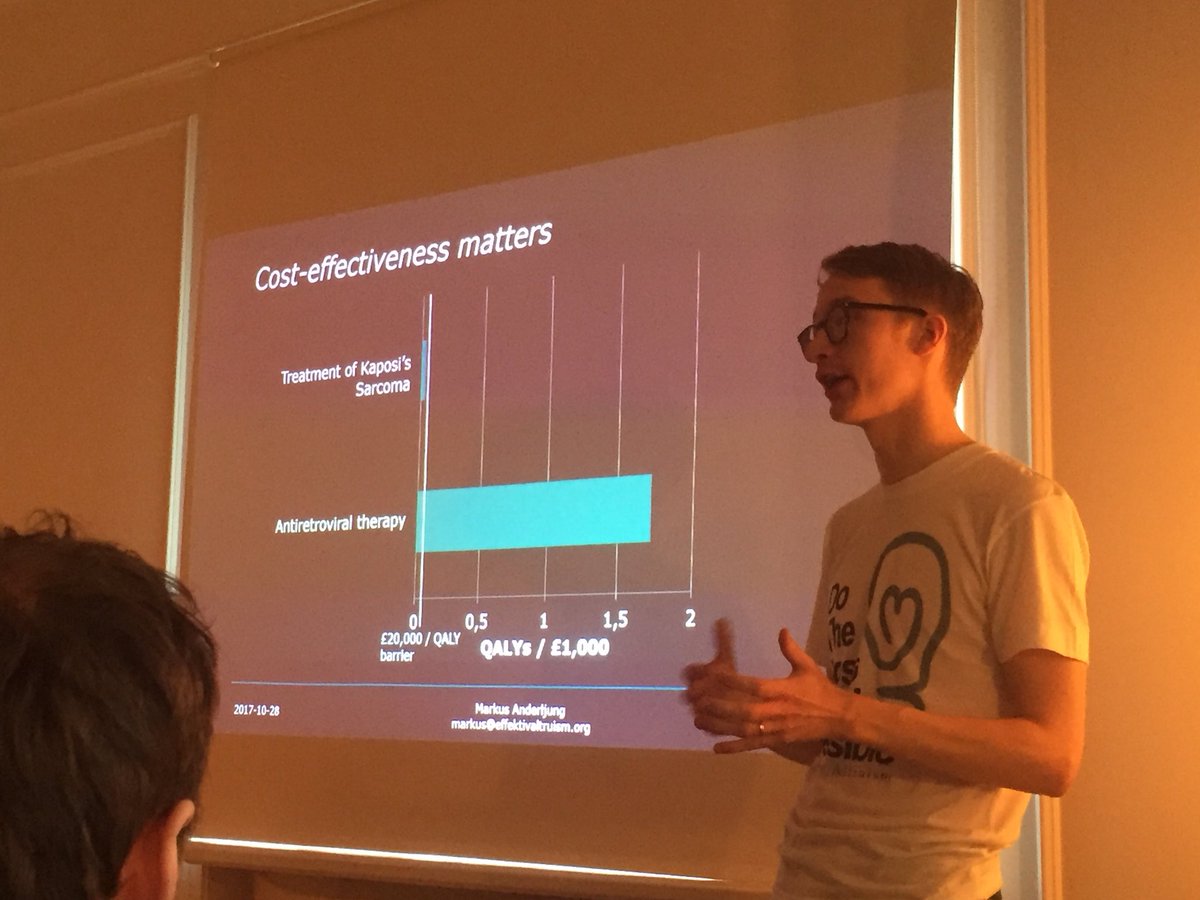 EASweden's tweet photo. Markus Anderljung, president of EA Sweden, on the importance of thinking in terms of cost-effectiveness when doing good. https://t.co/OfOUkovF5W