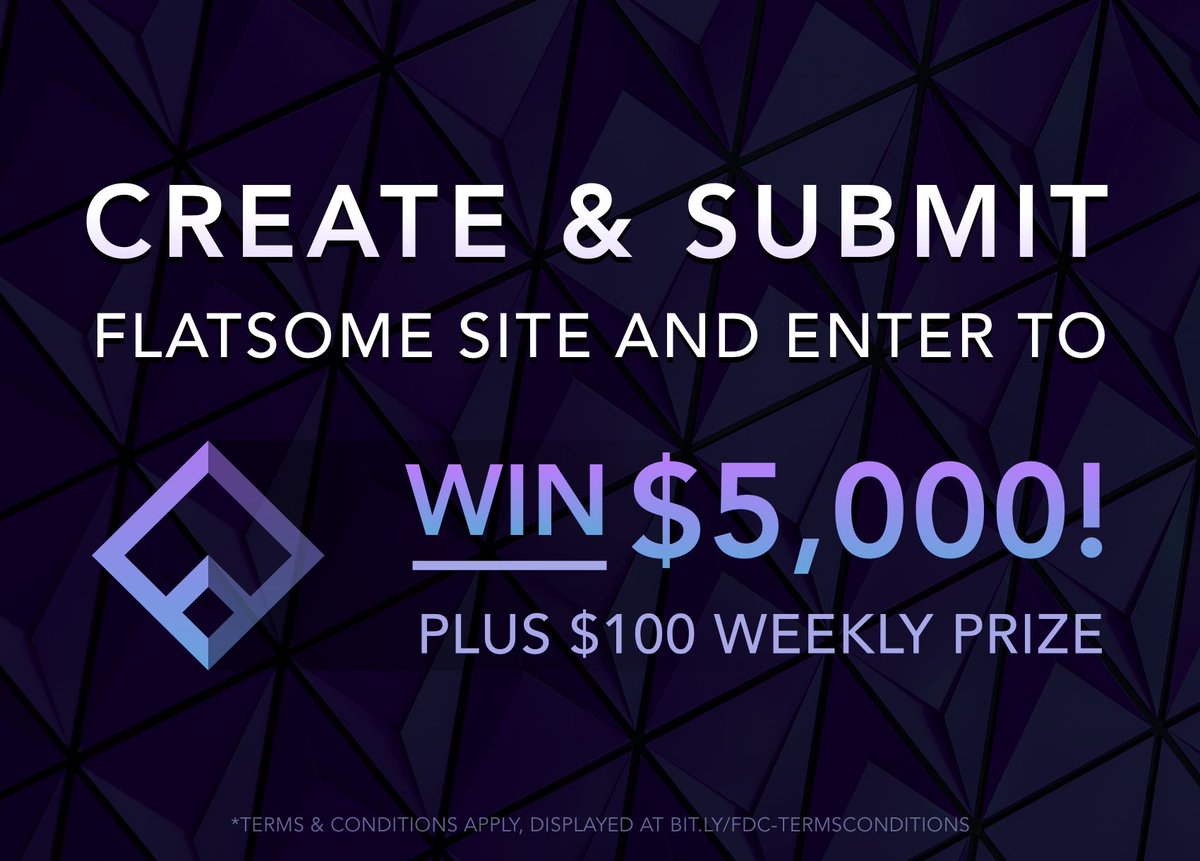 Submit a Flatsome site and get the chance to win $5,000 – join the amazing Flatsome Design Competition!* #FDC 😱👉🏽 bit.ly/fdc-competition