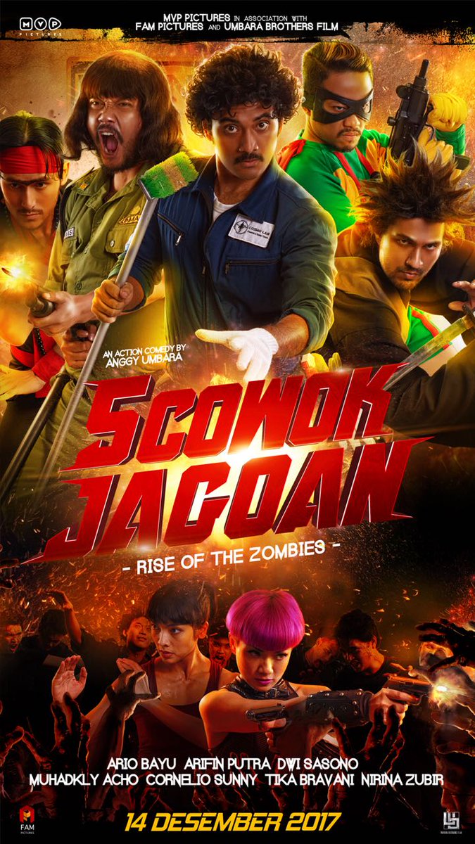josepsibuea's tweet photo. Wih! Poster resmi #5CowokJagoan #14Desember #RiseOfTheZombies @MVPPictures_ID https://t.co/fEicrcjOeR
