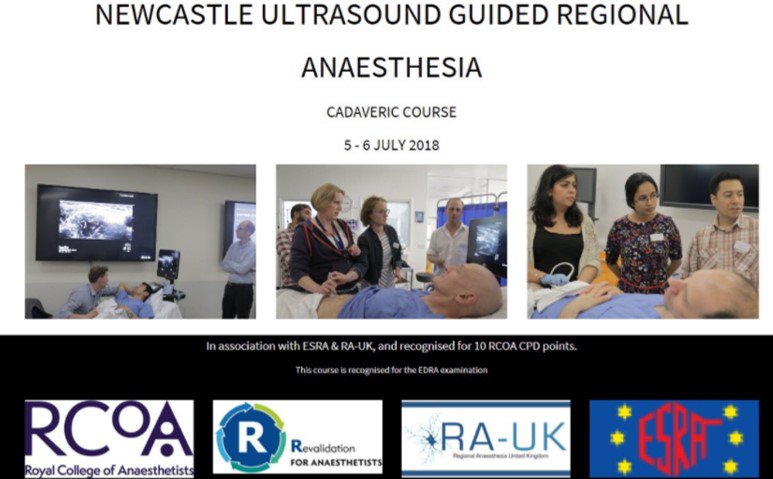 NUSGRARVI's tweet photo. Learn #RegionalAnaesthesia from our experienced faculty by joining us in Newcastle for any of the following courses https://t.co/eK0jVP0QNr https://t.co/y2iO1BPTRK