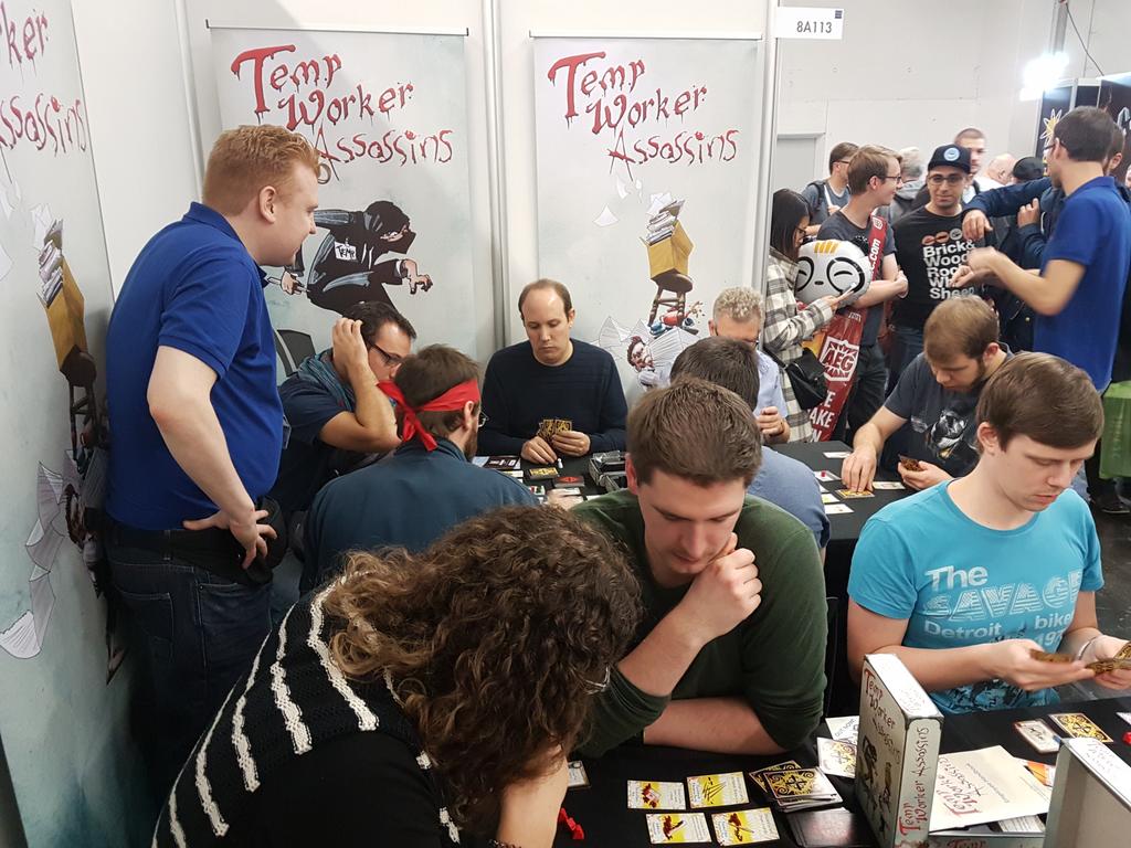 We're full! The aisles are running red. And green. And blue. And octarine. #Essen17 #Spiel17 Hall 8