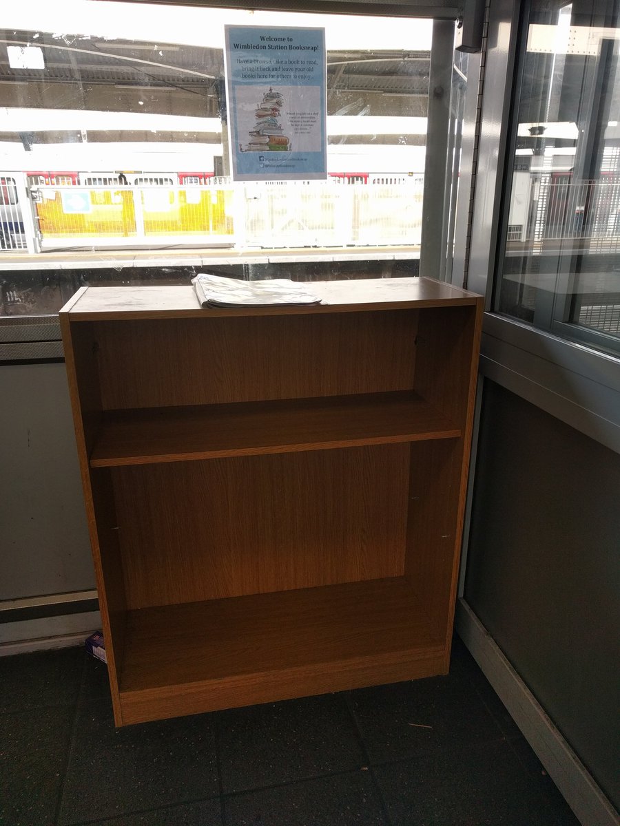 BooksforLondon's tweet photo. People of Wimbledon! Your local book swap needs you. Drop off any unwanted books on Platform 8.  Please RT. https://t.co/9mNj8K5R0z