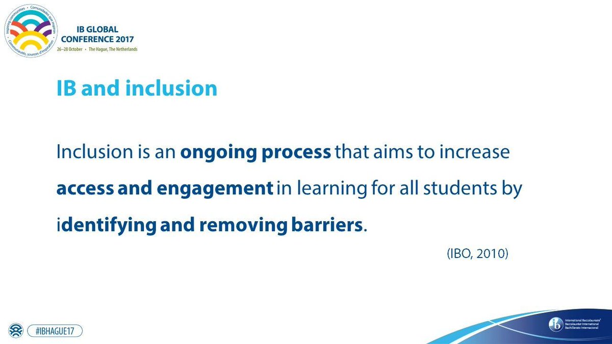 What is inclusion?

#IBHAGUE17