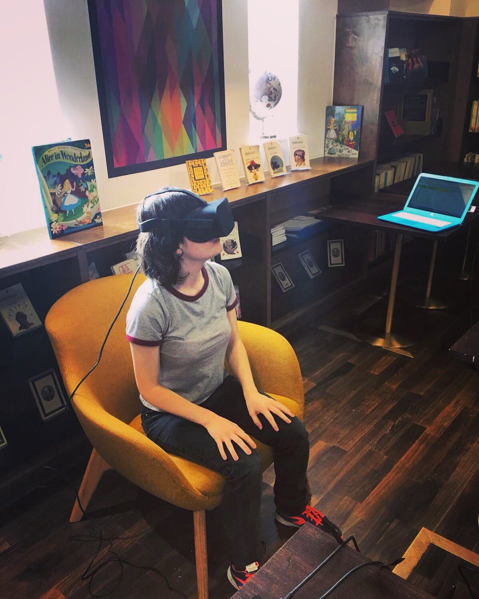 StoryhouseLive's tweet photo. The incredible Virtual Reality film that accompanies @unrestfilm is showing in the Meeting Room til 5.30pm! https://t.co/HAeK7UqDx0