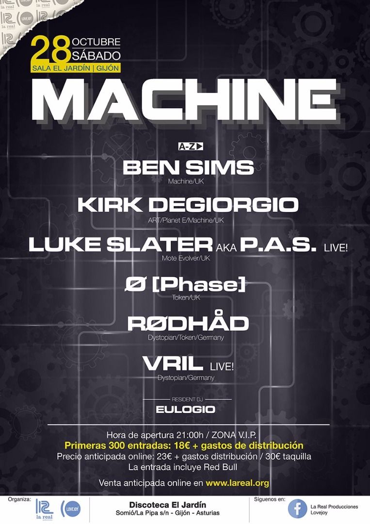 On my way to Gijon for the first of our <a href="/machinetechno/">Machine</a> tour dates