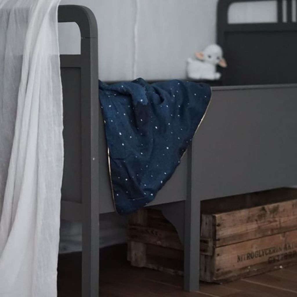 Fabelabdk's tweet photo. Saturday afternoon dreamland ✨ Gorgeous photo of our Dreamy Blanket Nightfall by @aleweo 🌿 #fabelab #babyblankets #kidsrooms #scandilife https://t.co/px2XQHfkav
