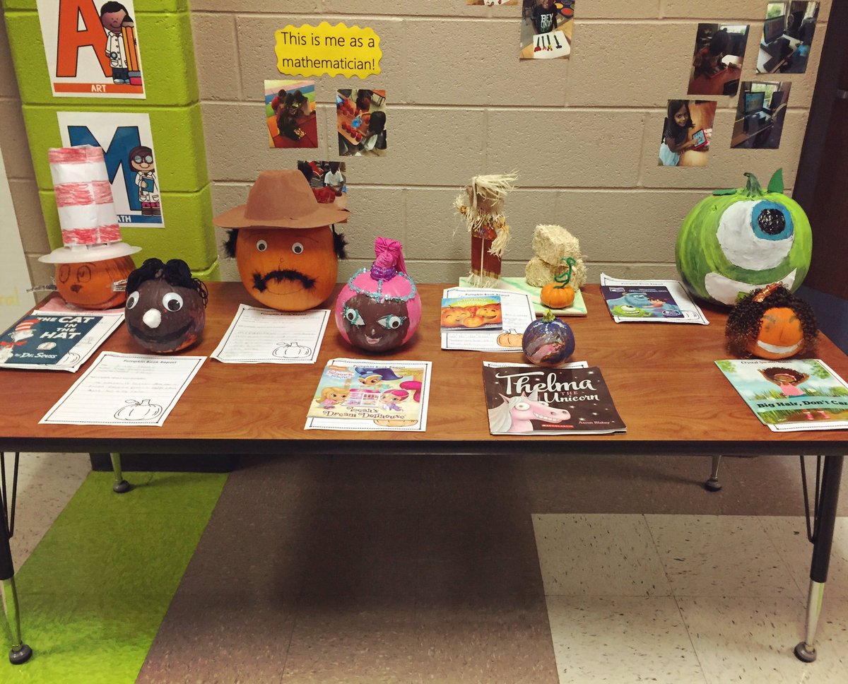raewestbrook90's tweet photo. So proud of my first graders for creating some fun book character pumpkins! #ultimatelearningexpereince https://t.co/UMscKLKHTe