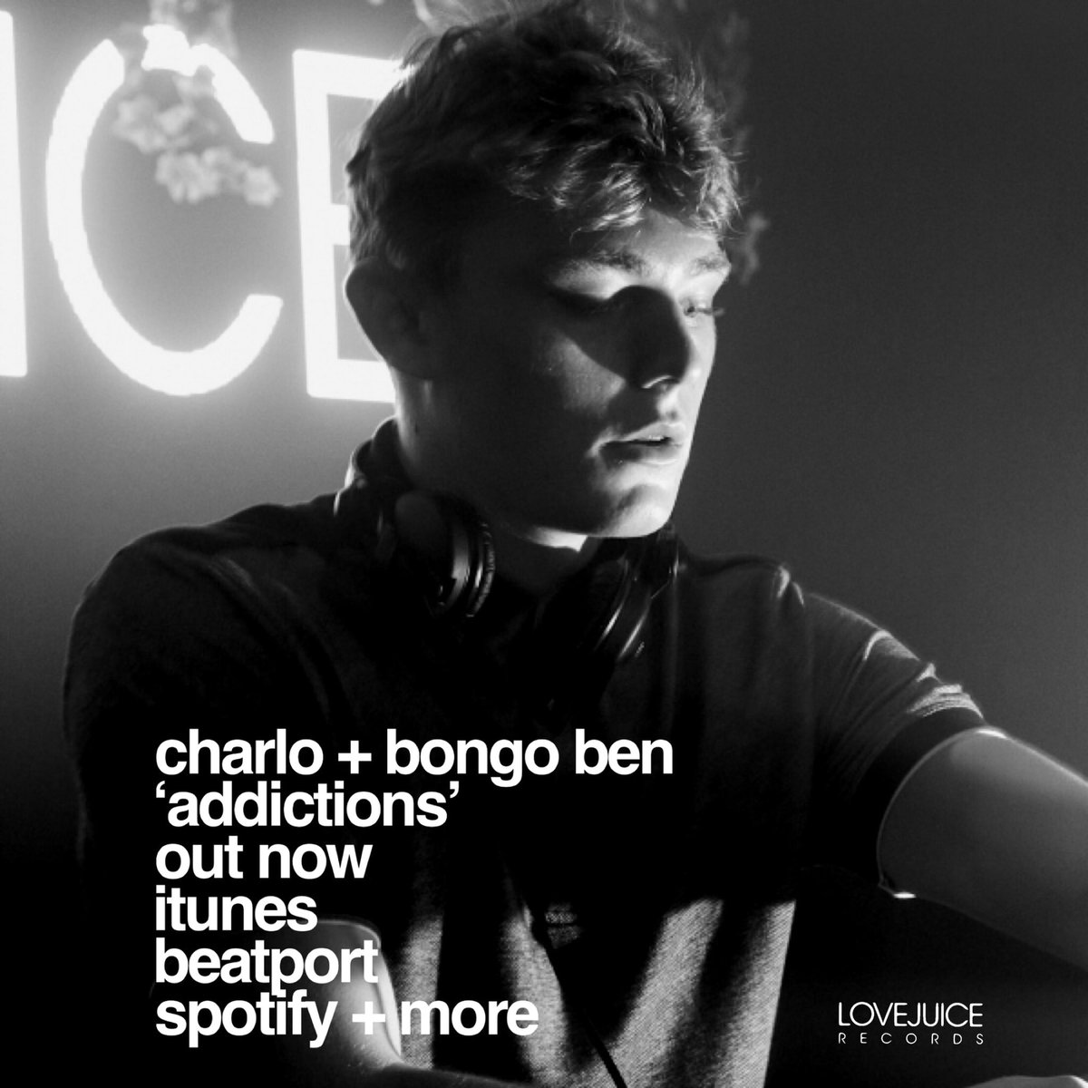 WeAreLoveJuice's tweet photo. Big love to everyone supporting this track online &amp; on radio. “Addictions” from @charlo_uk + @iambongoben is OUT NOW https://t.co/3kCHk8nLdi https://t.co/ciw4IvLAsr