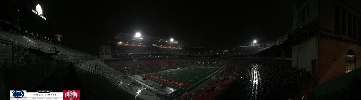 OhioStAthletics's tweet photo. The Stage
#TheShoe 
◼️ #BeatPSU ◼️ https://t.co/NRSRphmkuz