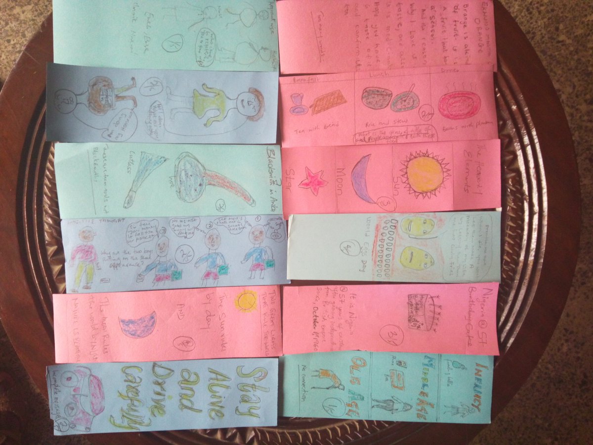 GraceOnyebuchi's tweet photo. Biography n bookmark creation e.g of literacy n creative writing-train-the-traner Wkshop in Nigeria @Teachingpreneur #Academic_Halloween https://t.co/Z8oI3pvFuU