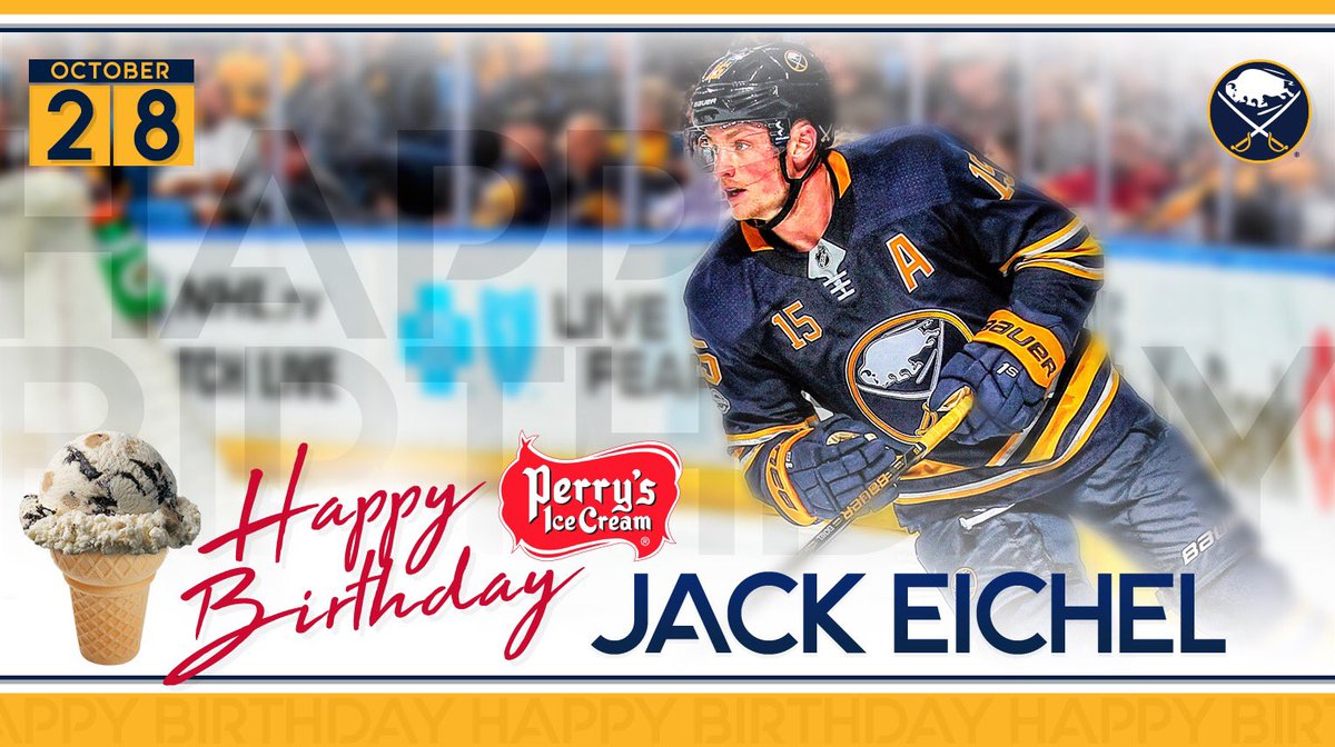 BuffaloSabres's tweet photo. Happy birthday, @Jack_Eichel11! 🍦 https://t.co/luBk2OsZs9