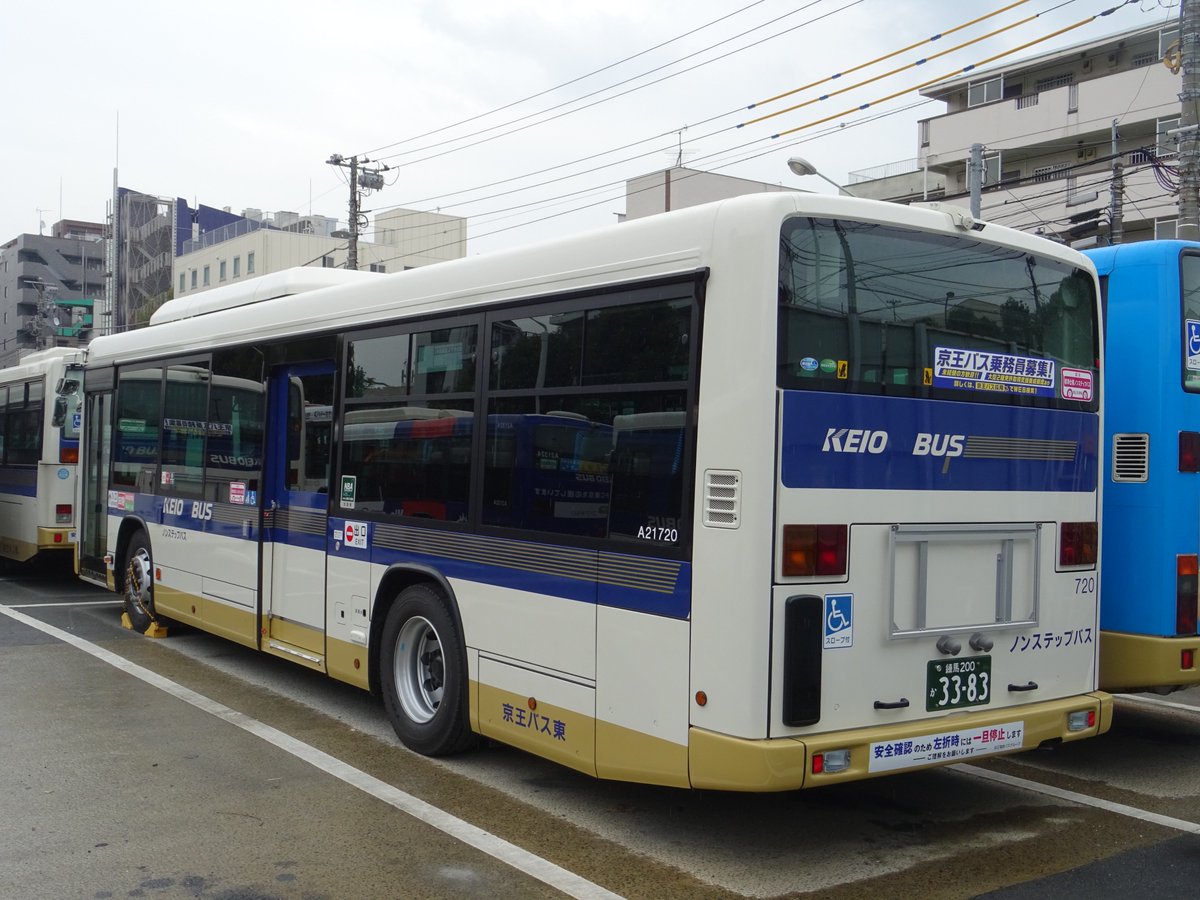 京王バス側面方向幕 中野車庫 京王バス中71系統中野駅行き全区間前面