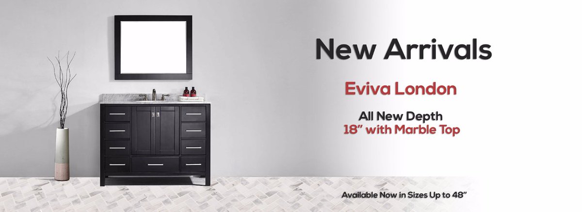 Eviva London, new unique 18" depth bathroom vanities arriving soon!
eviva.us
