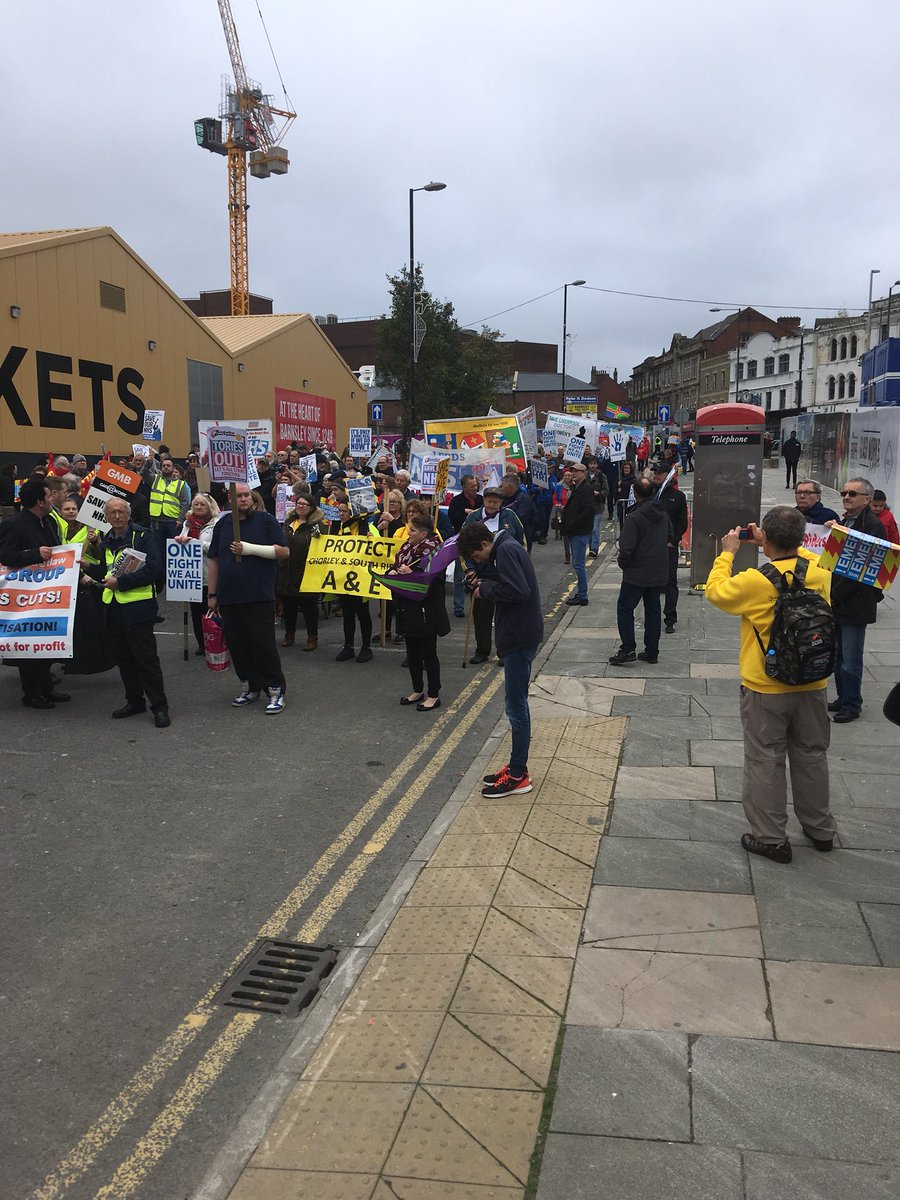 Save Our NHS demonstration in Barnsley today #NHS #BarnsleyIsBrill
