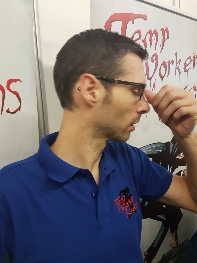 He's flagging! Quick - finish him off! #Essen17 # Spiel17