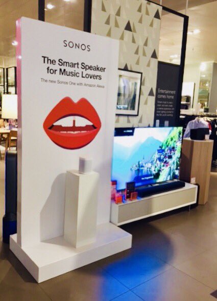 displayteamuk's tweet photo. Get down to @johnlewisretail Oxford Street &amp; Southampton today to find out more about the Sonos One with Alexa! #DisplayTeamUk #Installation https://t.co/7nRUjEYqfO