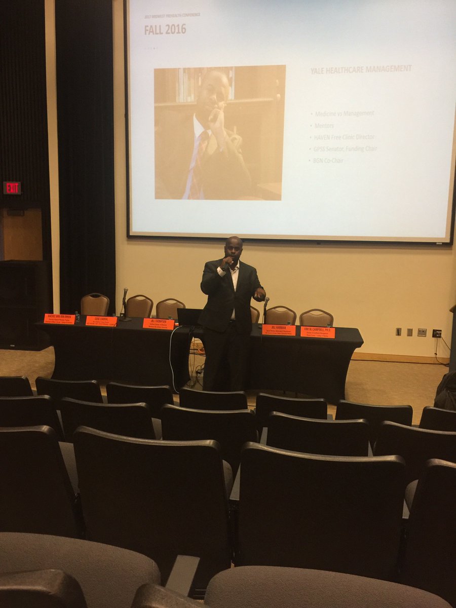 bgsukuhlinhub's tweet photo. Shermaine Hutchins explains how the Midwest Pre-Health Conference began. #MWPH2017 https://t.co/NZP27HysPd