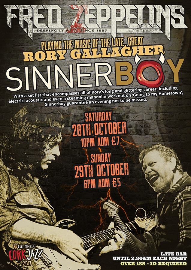 <a href="/itscorklike/">CorkLike</a> Join us for two gigs at Fred Zeppelins #Cork celebrating the music of #guitar #legend #RoryGallagher!