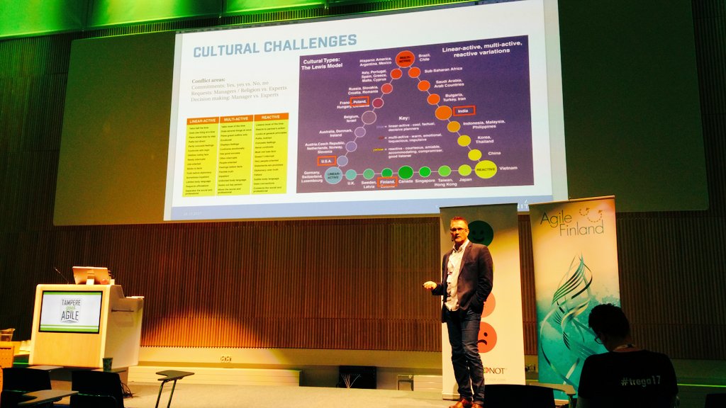 MaritaKlaavu's tweet photo. Interesting points on cultural differences @tmpgoesagile, how to work in an international team #trega17 #culture #teamwork #agile https://t.co/JjKPWb8Xuw