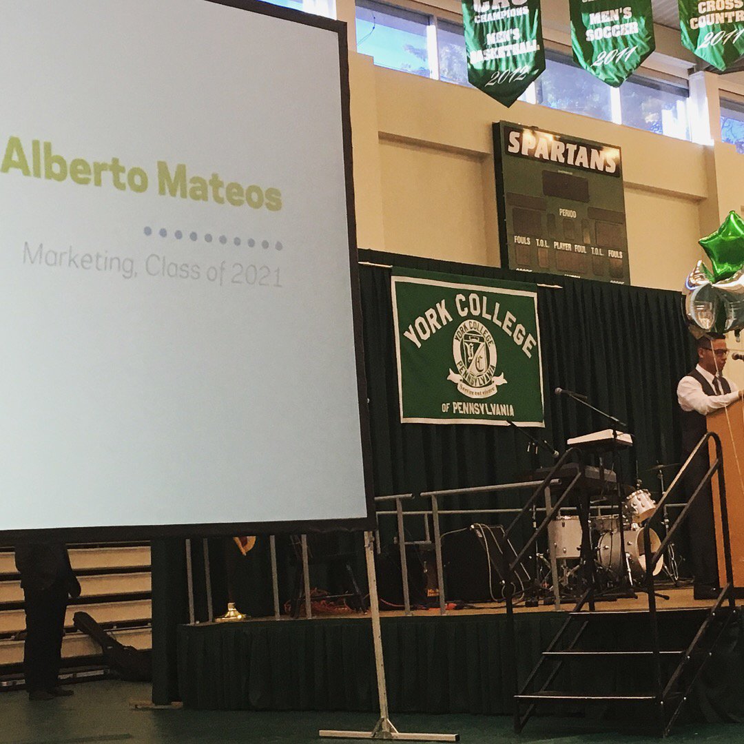 “Thank you York College for changing my life” - Alberto Mateos ‘21 #ycpopenhouse