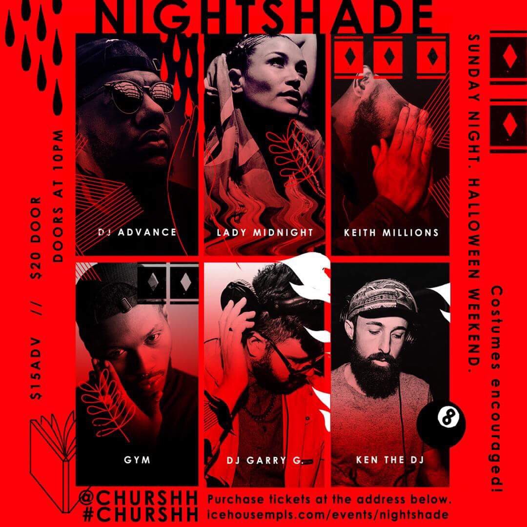 Nightchainmpls's tweet photo. SUNDAY SO LIT! 🎃🔥NIGHTSHADE @icehousempls 
@DjAdvance @iamladymidnight @KeithMillions @KenHannigan @garrisongrouse #NIGHTCHAIN #churshh https://t.co/F6JMQvjVDB