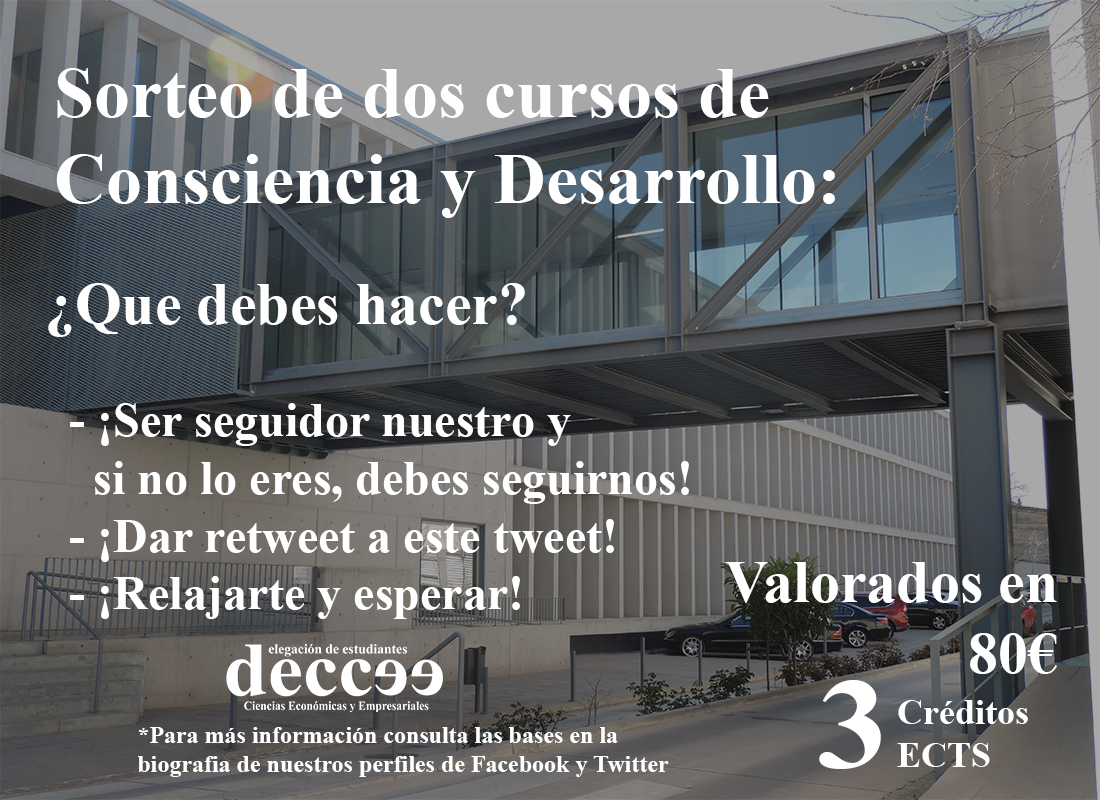 DECCEEugr's tweet photo. Dale retweet a este tweet para que te toque el curso de Consciencia y Desarrollo valorado en 40€ y tres créditos, ¡Gratis!
Toda la info 👇🏽👇🏽 https://t.co/ohMLgV84Li