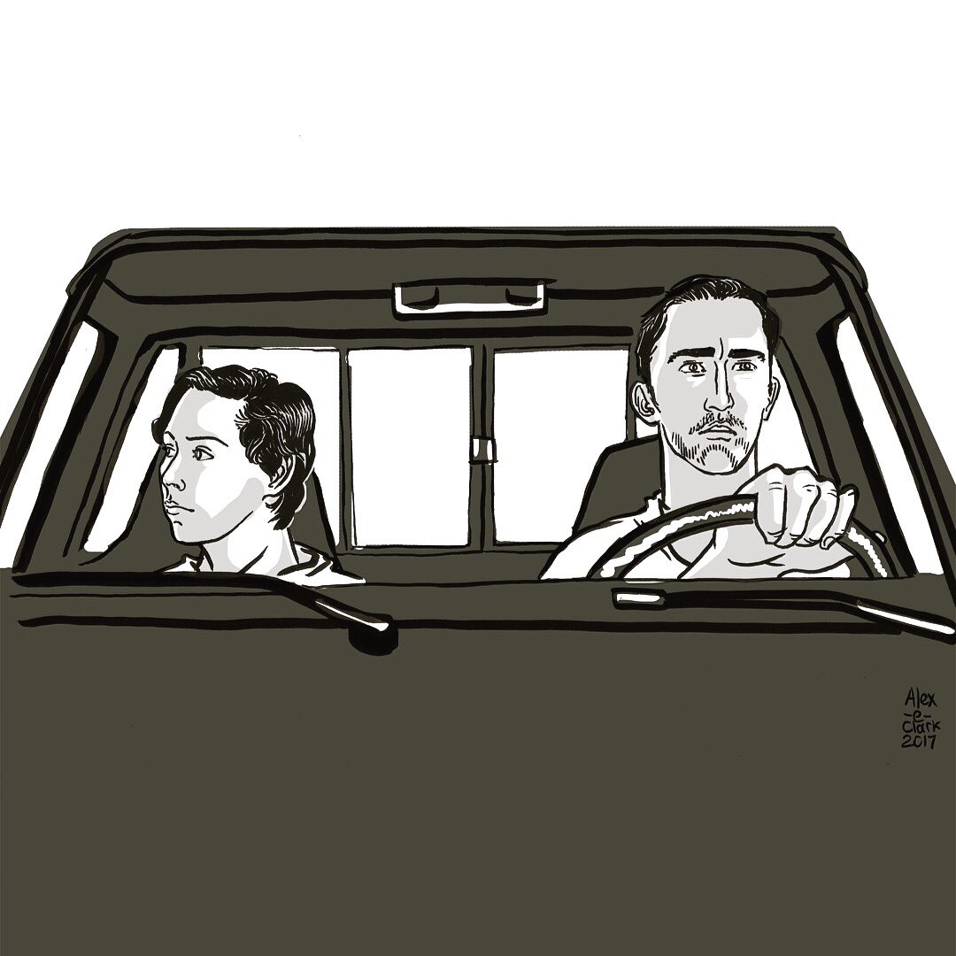 Lexxielizzie's tweet photo. πDay 28 of #inktobeepace : #leepace 's #joemacmillan just after #Haleyclark plays #TMBG Fishheads
#haltandcatchfire #susannaskaggs #inktober https://t.co/saGdPlH9fN