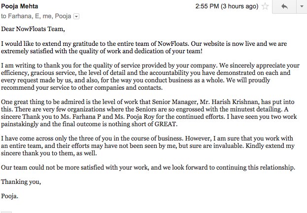 harishk06's tweet photo. @NowFloats customer testimonial on our #Hotel product, on boarding #CustomerService @GulatiSinghJ https://t.co/2A7m8lov2l
