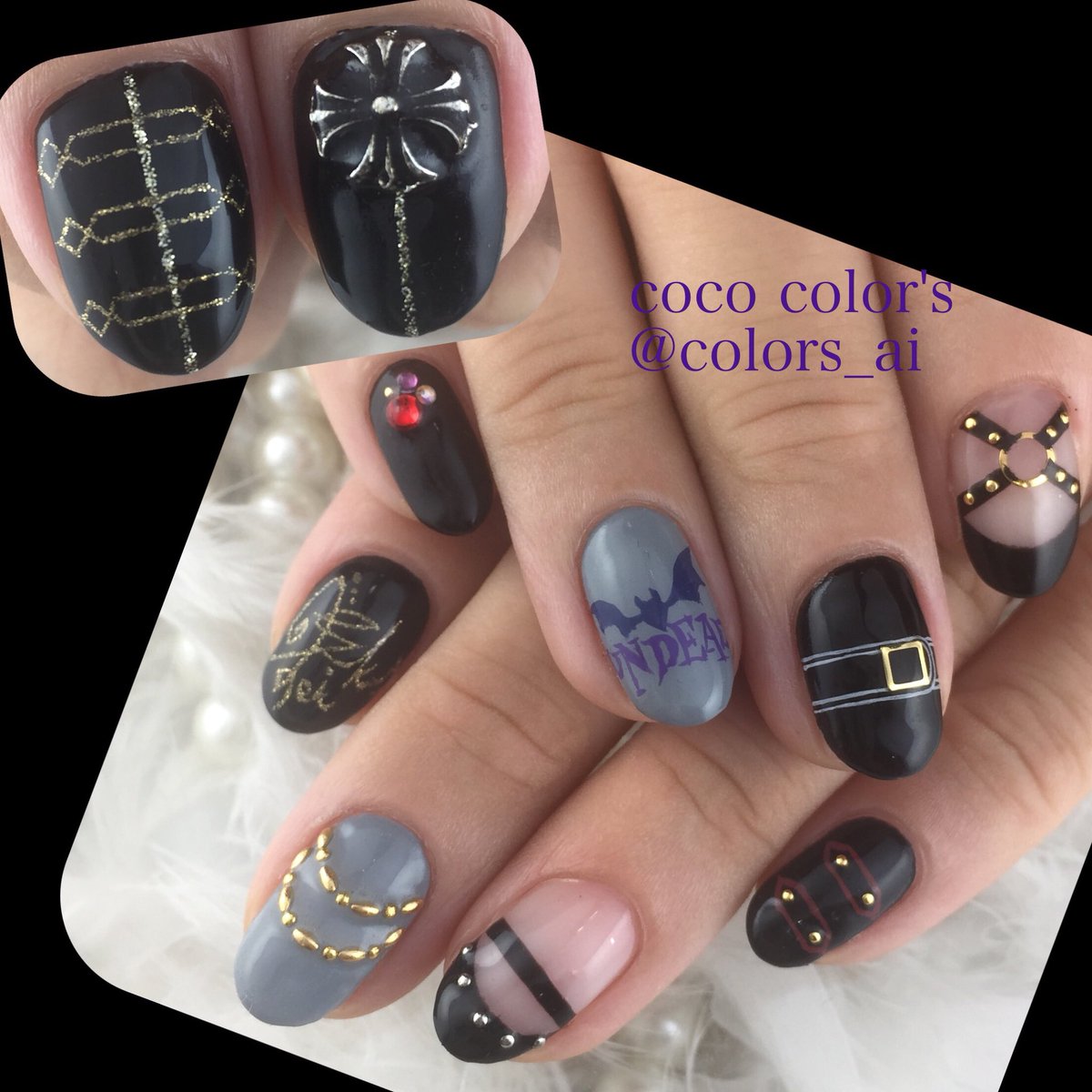 Uzivatel Color Sすずきあい Na Twitteru お客様にオーダー あんスタundead朔間零モチーフ痛くない痛ネイル 15時前のご予約で ガチャが来たらこのネイルで頑張ってくださいねってツイートしますね 笑 と話してたけど本当に来ましたね 頑張ってください