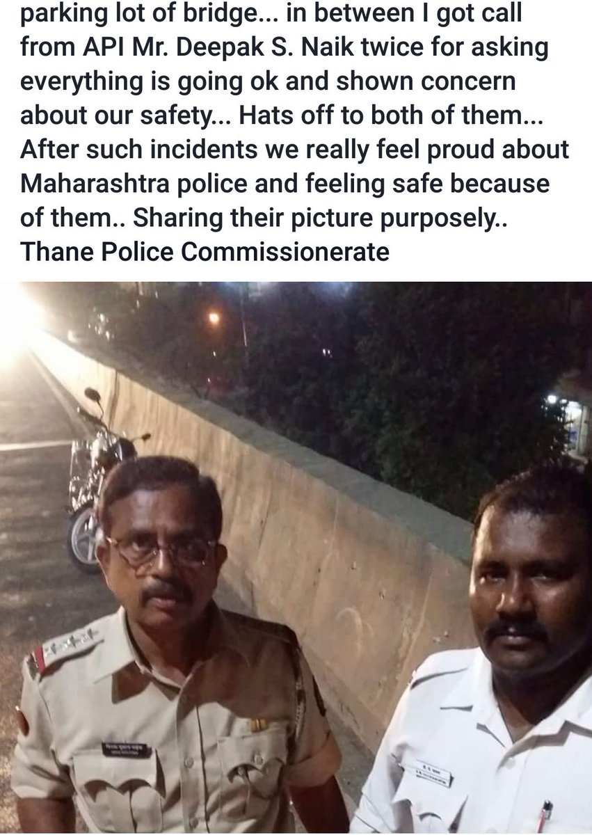 Sunilj27's tweet photo. @ThaneCityPolice @CMOMaharashtra 3 cheers for Thane Police https://t.co/7Mit8KdVhG