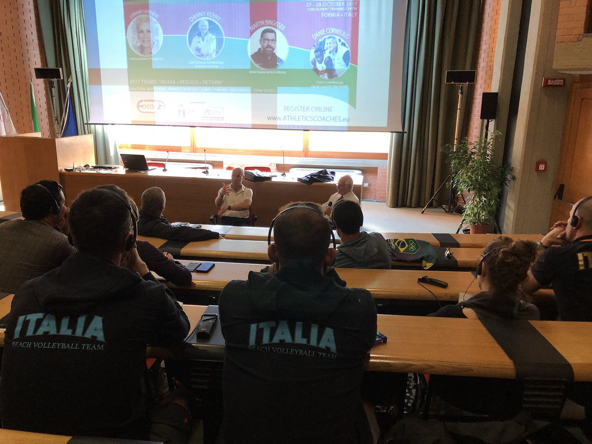 IfacEurope's tweet photo. #nofilter required as the sunshines in Formia as our technical experts deliver practical sessions at #IFAC2017 @EuroAthletics https://t.co/D8nCq2f9Wa