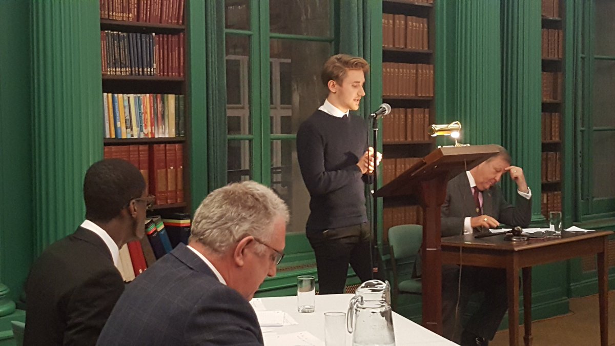 DebateLiverpool's tweet photo. One of our novice debaters speaking at our fantastic public debate on Universal Basic Income at the Athenaeum on Thursday 26/10! https://t.co/S10rIyhewC