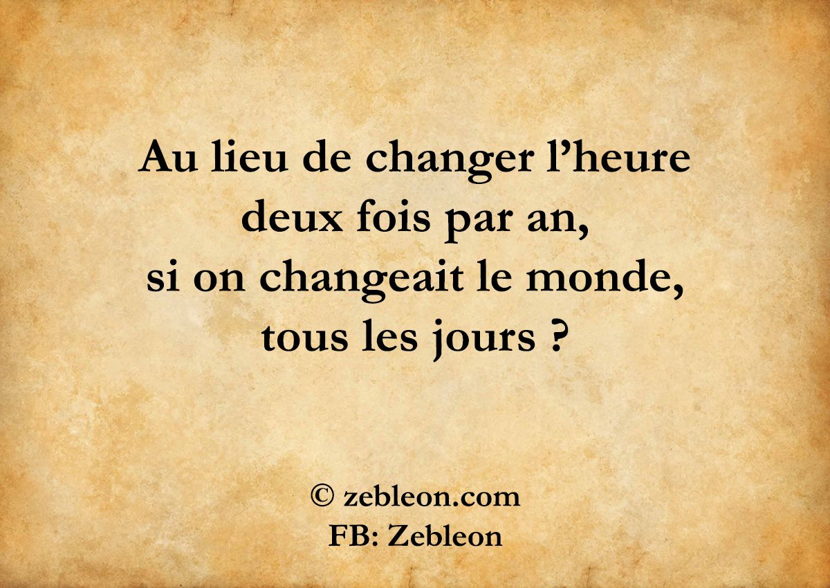 N'oubliez pas de changer ;)
