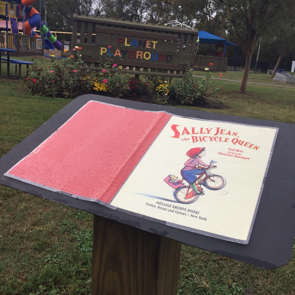 VisitMtJuliet's tweet photo. Enjoy a Storybook Walk around Planet Playground at Charlie Daniels Park w/ Sally Jean the Bicycle Queen. #FamilyFun #OutdoorAdventureinMJ https://t.co/e4dzQT3MlC