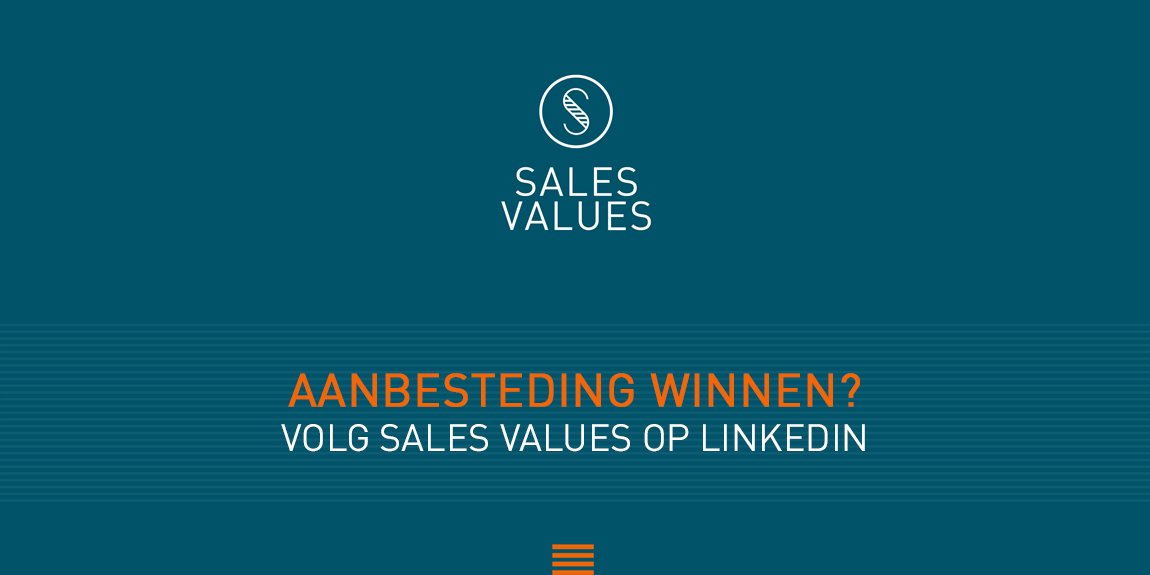 SalesValues's tweet image. Wilt u ook aanbestedingen van overheden en (onderwijs-)instellingen winnen? Volg ons op @Twitter en ontdek hoe wij van uw specifieke doelen, wensen en uitdagingen een succes maken. salesvalues.nl