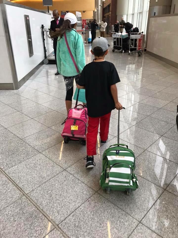 ON THE WAY! Sophia and Cruz Abelita on their way to Canada for their first acting job out of the country! Have a wonderful time!!