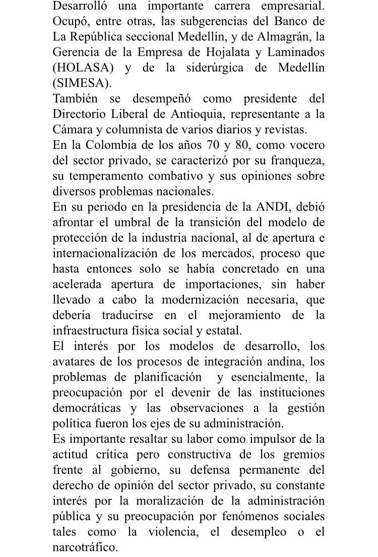 BruceMacMaster's tweet photo. La Andi, sus funcionarios y afiliados lamentan el fallecimiento de Fabio Echeverry Correa, expresidente de la Asociación https://t.co/nq5LR1IATC