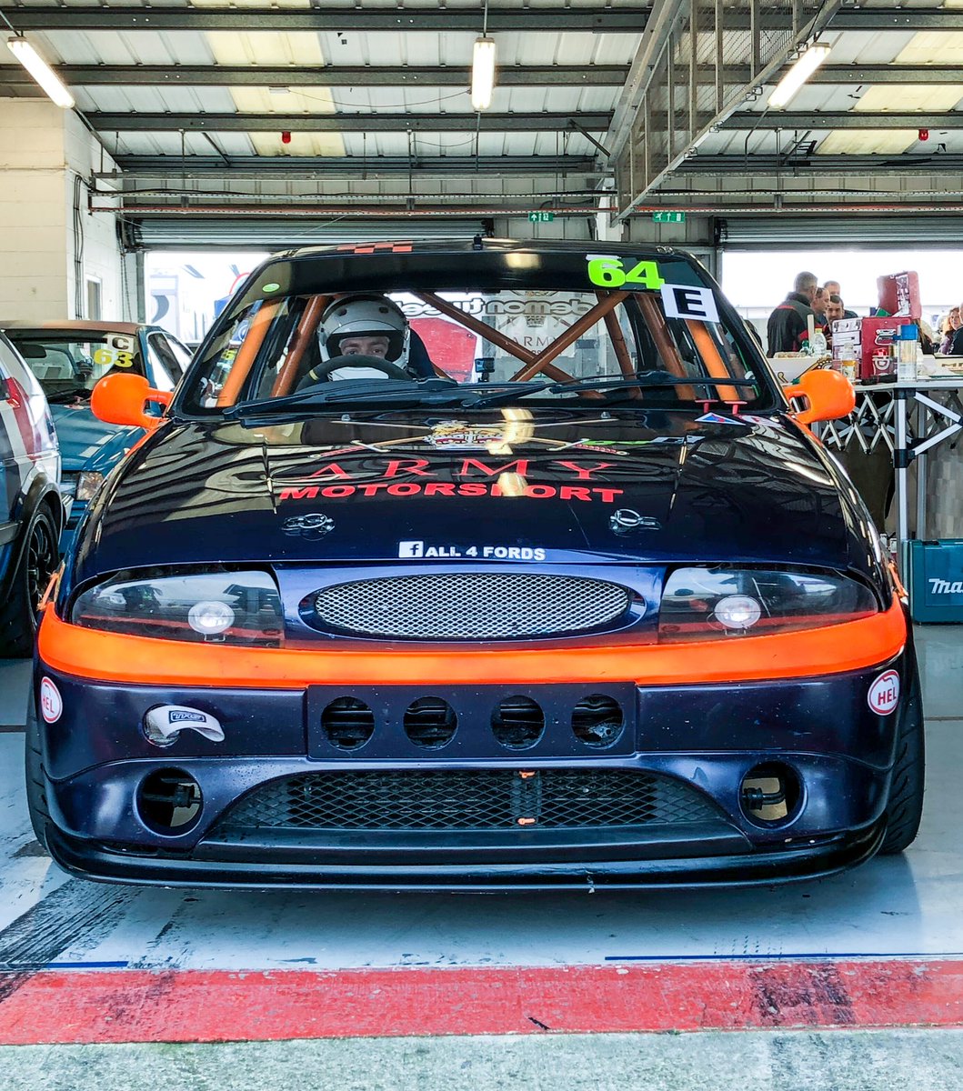 ReMotorsport's tweet photo. LCpl Ben Gundry in his mighty Fiesta. The car has performed amazingly today so far. #birkett6hr #Motorsport #sappers https://t.co/9sLpx1FTLm