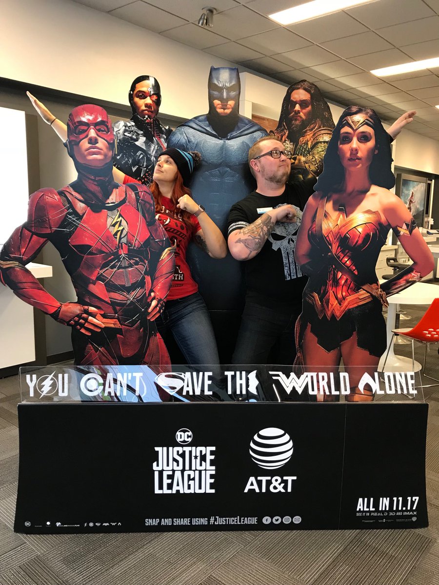TheStoneATT's tweet photo. #TeamStone reppin superhero garb for #JusticeLeague weekend! #lifeatatt #OHPA #jointheleague https://t.co/oKdkaVXQdo