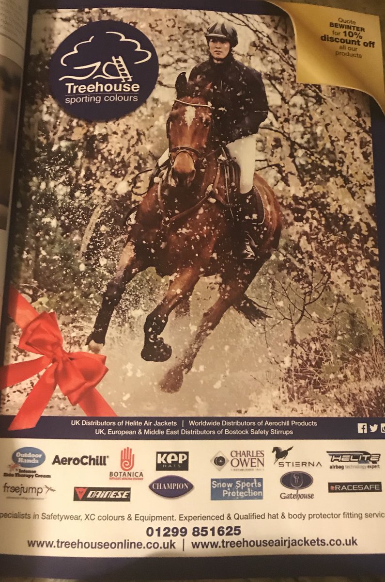 TreehouseHorse's tweet photo. Love our advert @BEventing Magazine @dainese @KEPItaliaUK @CharlesOwenHats #stierna @HeliteUK @RacesafeEq @GatehouseHats @ChampionSafety https://t.co/sbdf617rLN