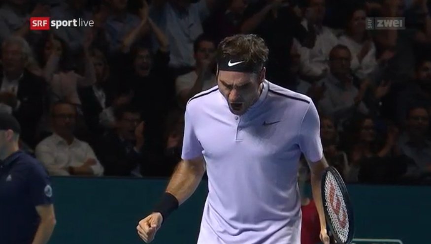 RogerOurNo1's tweet photo. Roger #peRFect is in the @_Swiss_Indoors 2017 final in #Basel
bt David Goffin 6-1 6-2 in a π₯π₯π₯π₯π₯ performance!
#allezRoger
ππΎππβ€π¨π https://t.co/iBvrwVEuGg