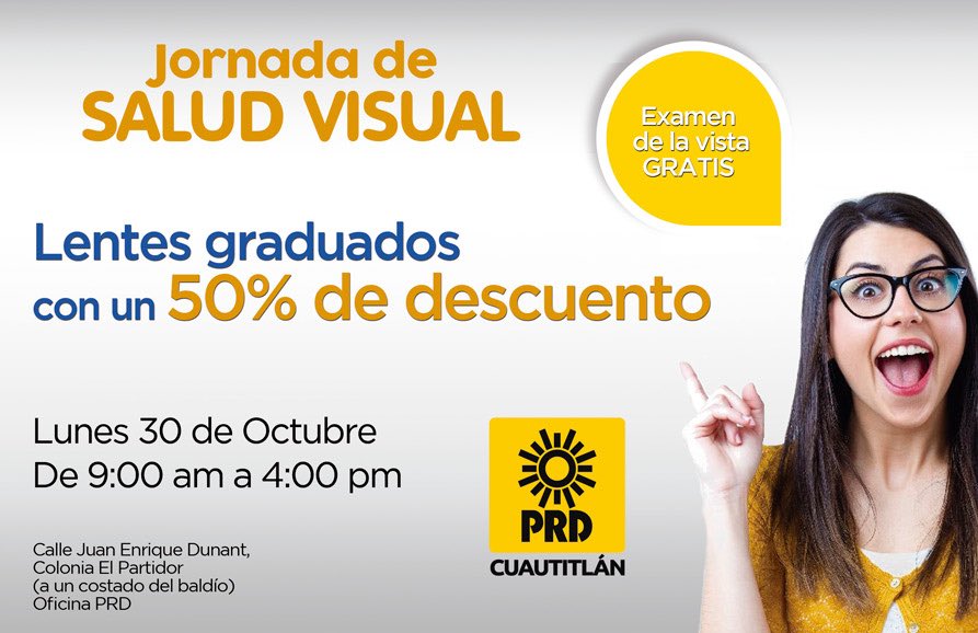 Jornada de Salud Visual
Próximo Lunes 30/Oct
Oficina del CEM
🤓🤓