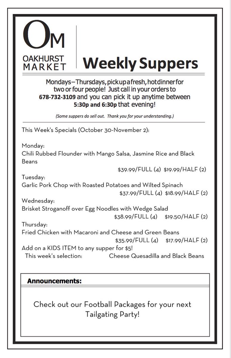 Oakhurst Market (@oakhurstmarket) on Twitter photo 
