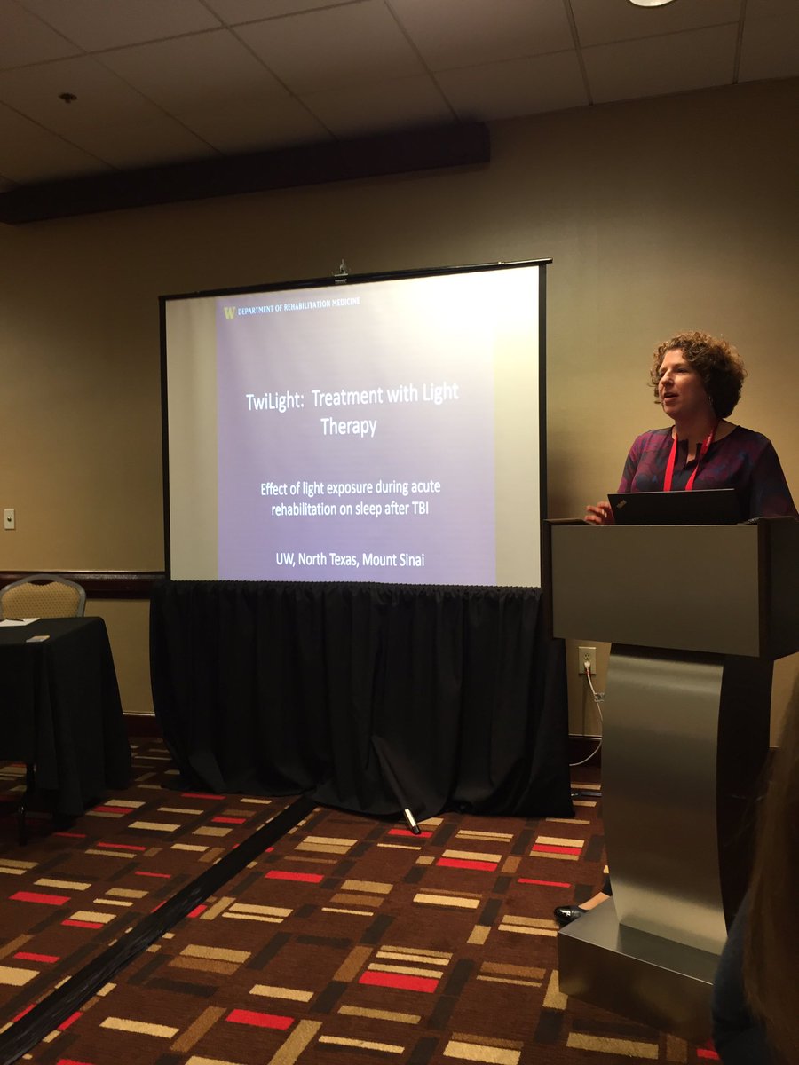 APlasticBrain's tweet photo. Dr Hoffman talking about new approaches to promoting #sleep after #TBI #circadian rhythm disorders #ACRM17
#Lighttherapy helped me! https://t.co/t97Sa3Xmmm